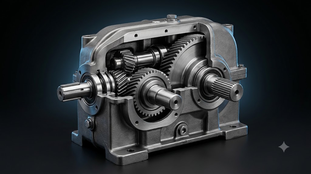 Illustrative gearbox assembly render
